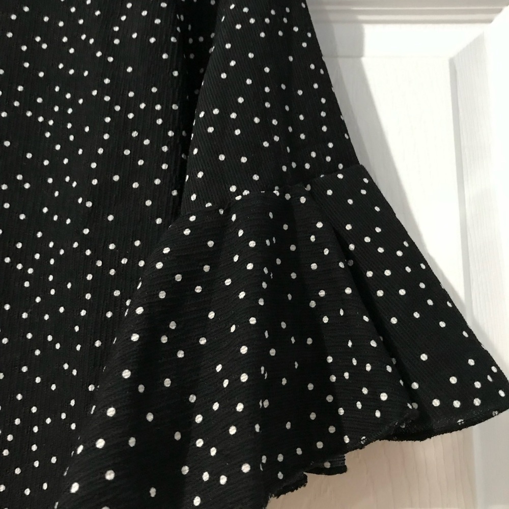 Glamorous Black & White Polka Dot Circle Skirt